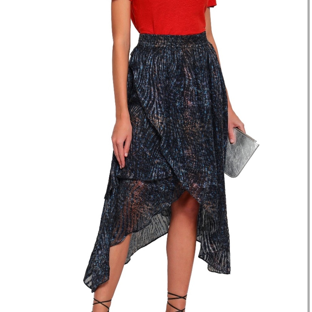 IRO Chiffon Midi Skirt